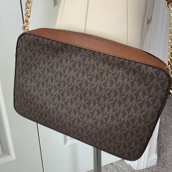 NWT $378 Michael Kors Jet Set Crossbody Bag Brown Adjustable Strap Women NEW - Picture 4 of 9